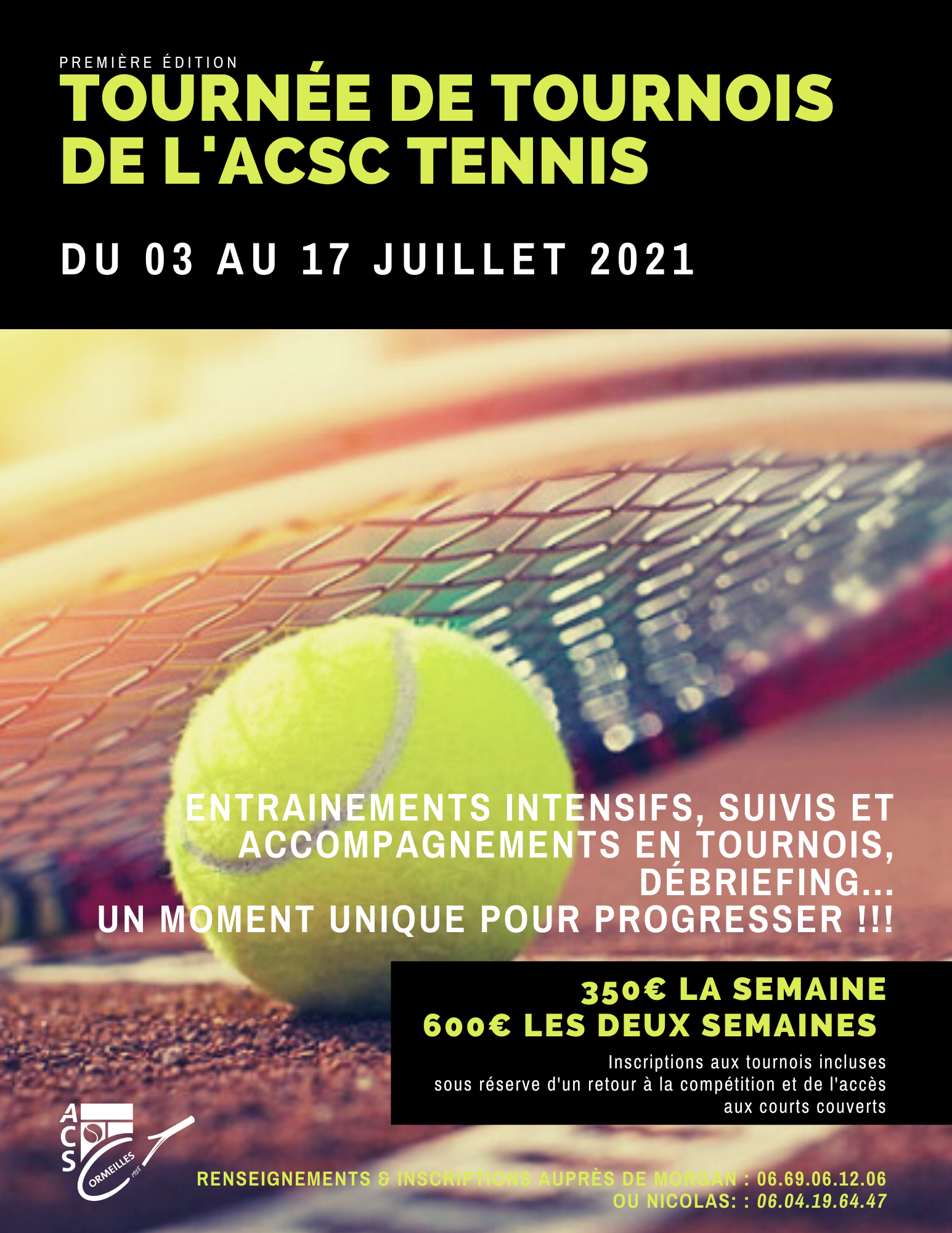 Tournée 2021 de tournois de l'ACS Tennis